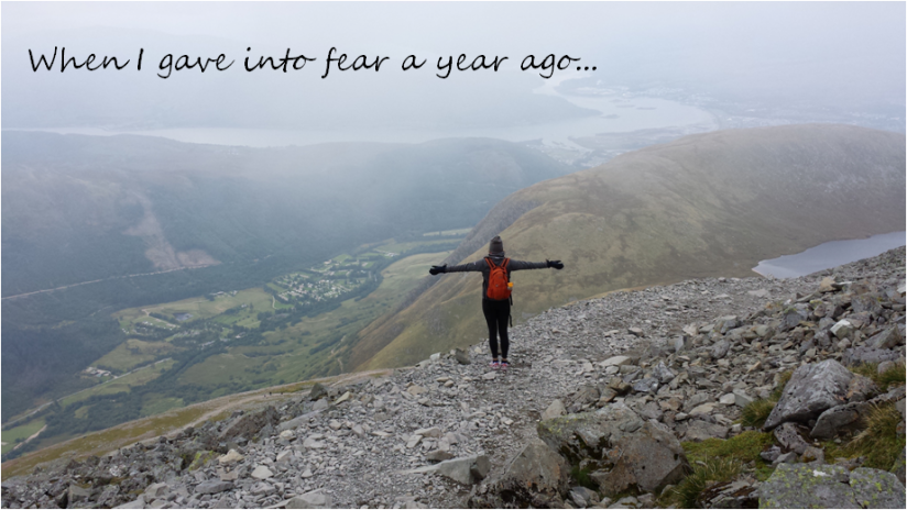 A year ago, me on Ben Nevis, scared about what was coming next...